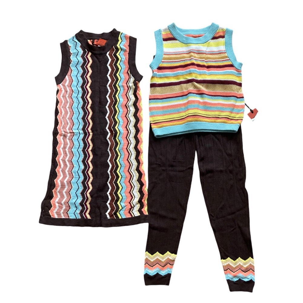 Missoni Target Girls Sweater Dress Vest Leggings Outfit Lot Set 8/10 M NEW